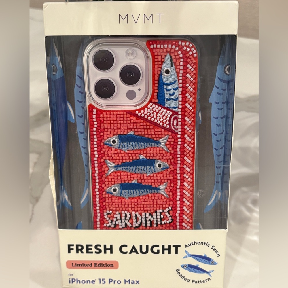 MVMT Limited Edition Beaded/Embroidered Sardine iPhone 15 Pro Max Case